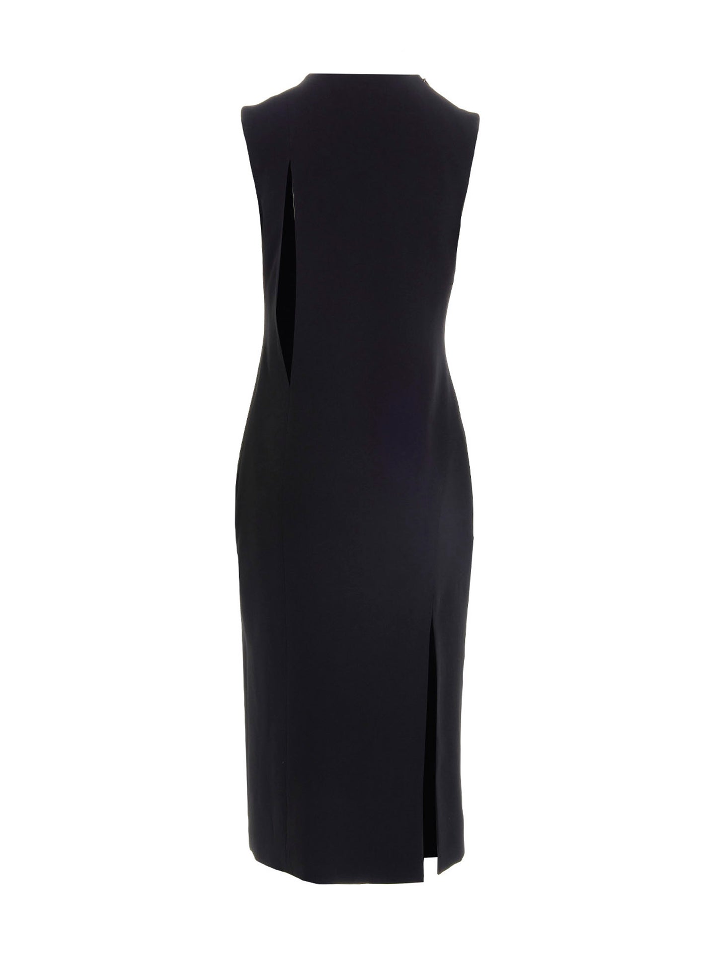 Versace Schwarzes Midi-Kleid aus Acetat