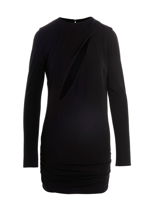 Versace Schwarzes Viskose-Kurzkleid