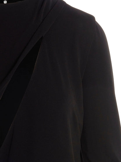 Versace Schwarzes Viskose-Kurzkleid