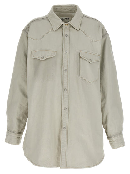 Maison Margiela Weiße Jeansjacke aus Baumwolle
