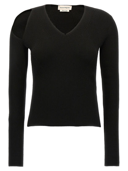 Alexander McQueen Schwarzer Wollcardigan
