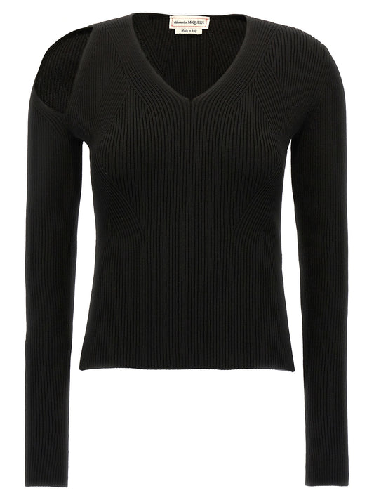 Alexander McQueen Schwarzer Wollcardigan