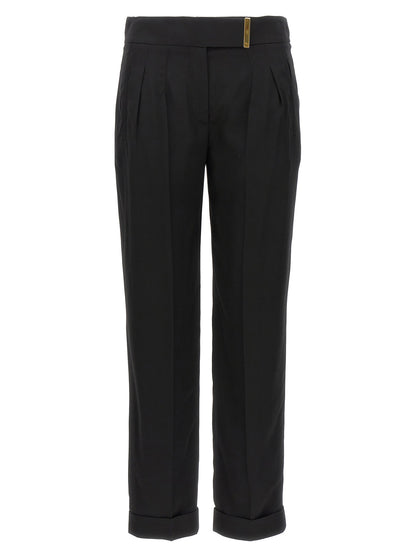 Tom Ford Schwarze Viskose-Anzughose