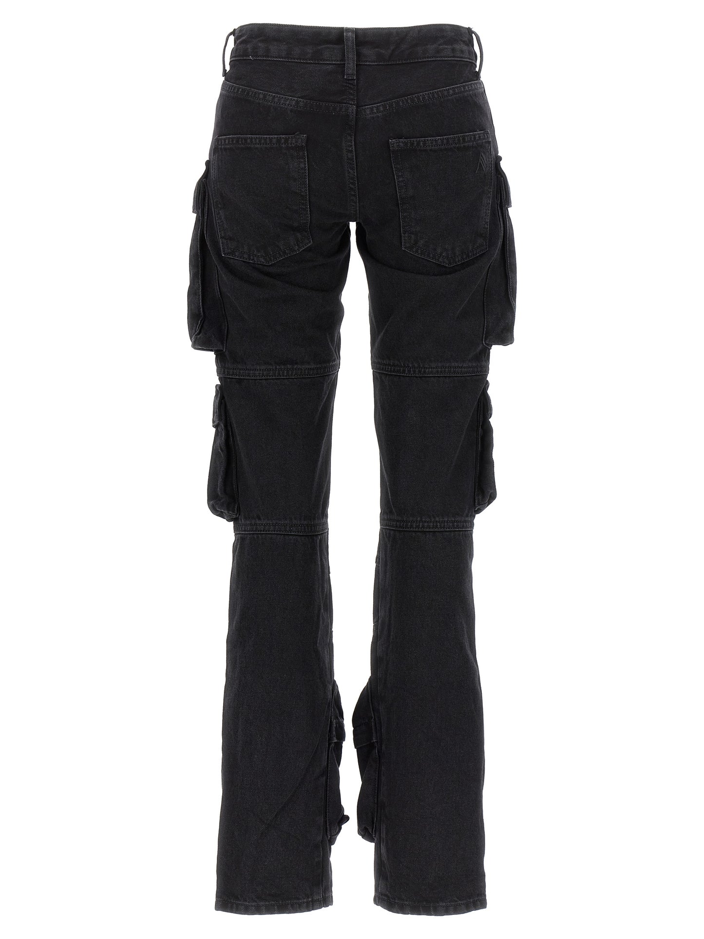 The Attico Schwarze Cargo-Hose aus Baumwolle