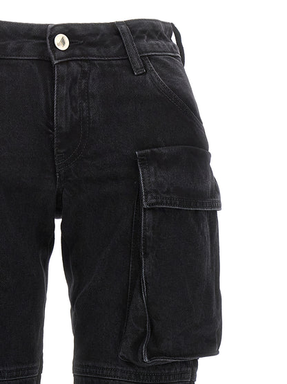 The Attico Schwarze Cargo-Hose aus Baumwolle