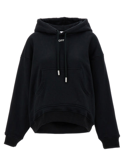 Off-White Schwarzer Baumwoll-Hoodie