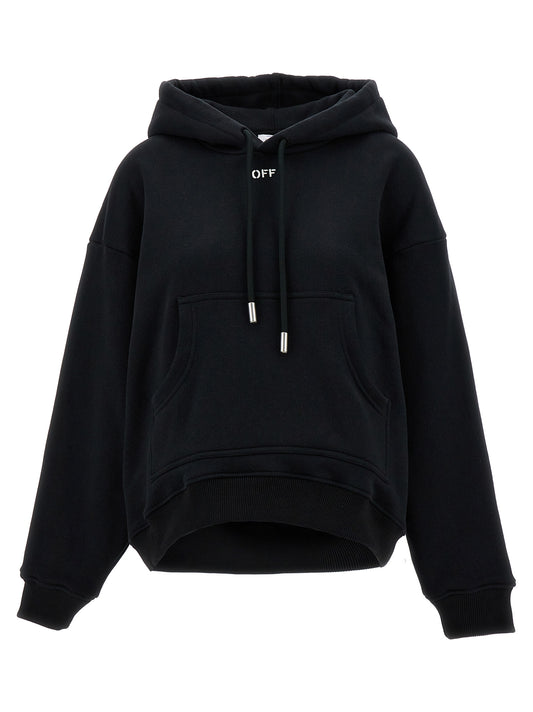 Off-White Schwarzer Baumwoll-Hoodie