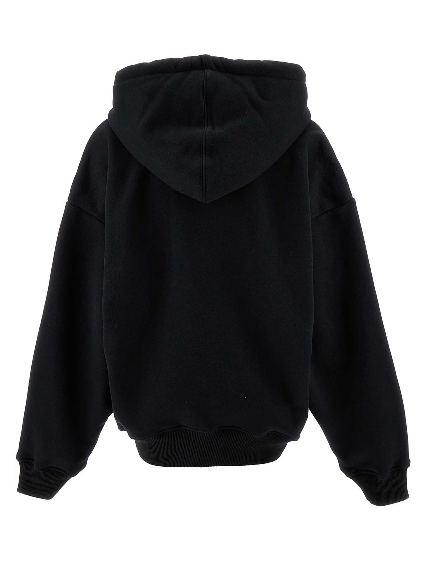 Off-White Schwarzer Baumwoll-Hoodie