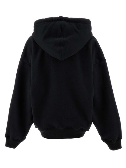 Off-White Schwarzer Baumwoll-Hoodie