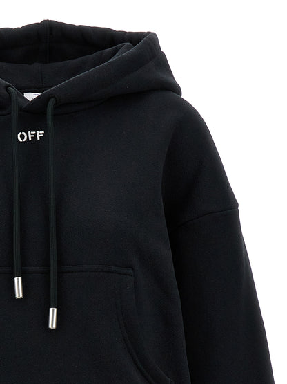Off-White Schwarzer Baumwoll-Hoodie