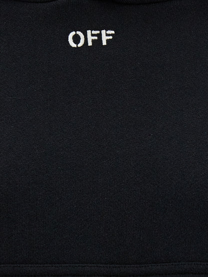 Off-White Schwarzer Baumwoll-Hoodie