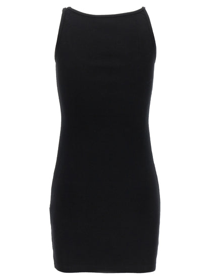 Off-White Schwarzes kurzes Baumwollkleid