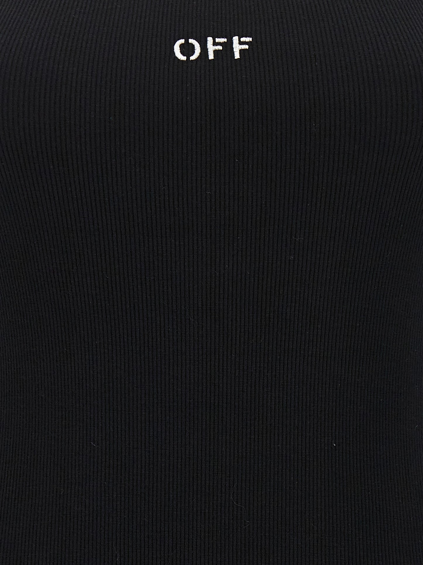 Off-White Schwarzes kurzes Baumwollkleid
