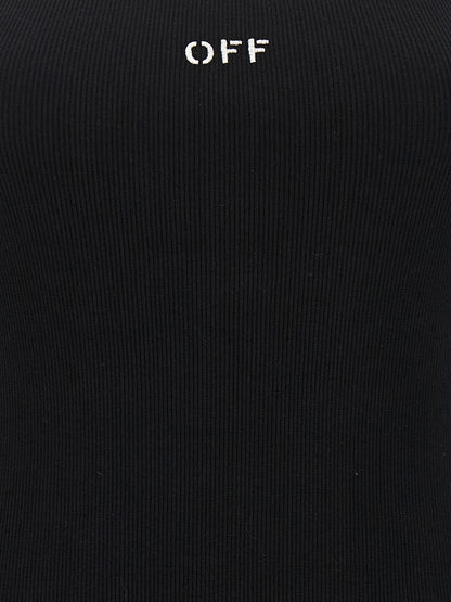 Off-White Schwarzes kurzes Baumwollkleid