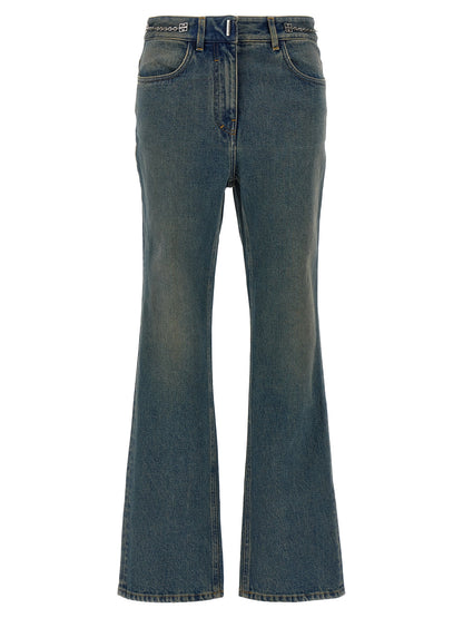 Givenchy Blaue Bootcut-Jeans aus Baumwolle