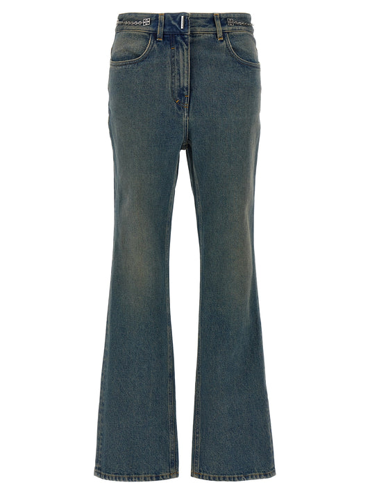 Givenchy Blaue Bootcut-Jeans aus Baumwolle