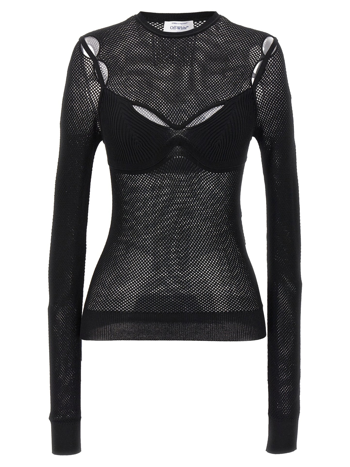 Off-White Schwarze Tanktops aus Viskose
