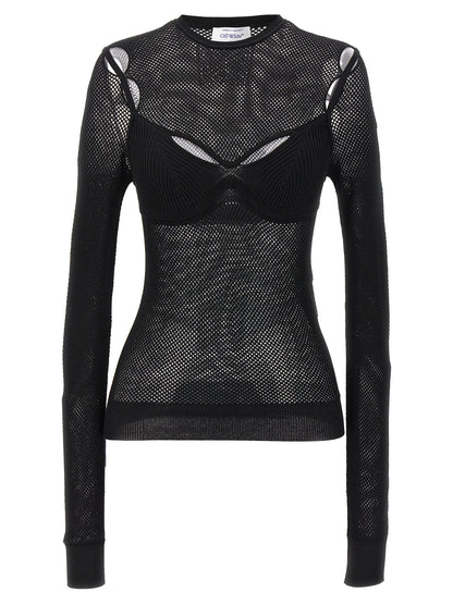 Off-White Schwarze Tanktops aus Viskose