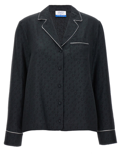 Off-White Schwarze Seidenbluse