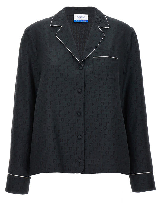 Off-White Schwarze Seidenbluse