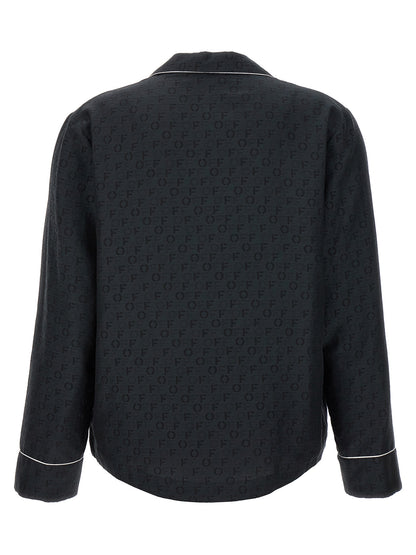 Off-White Schwarze Seidenbluse
