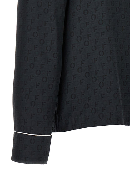 Off-White Schwarze Seidenbluse