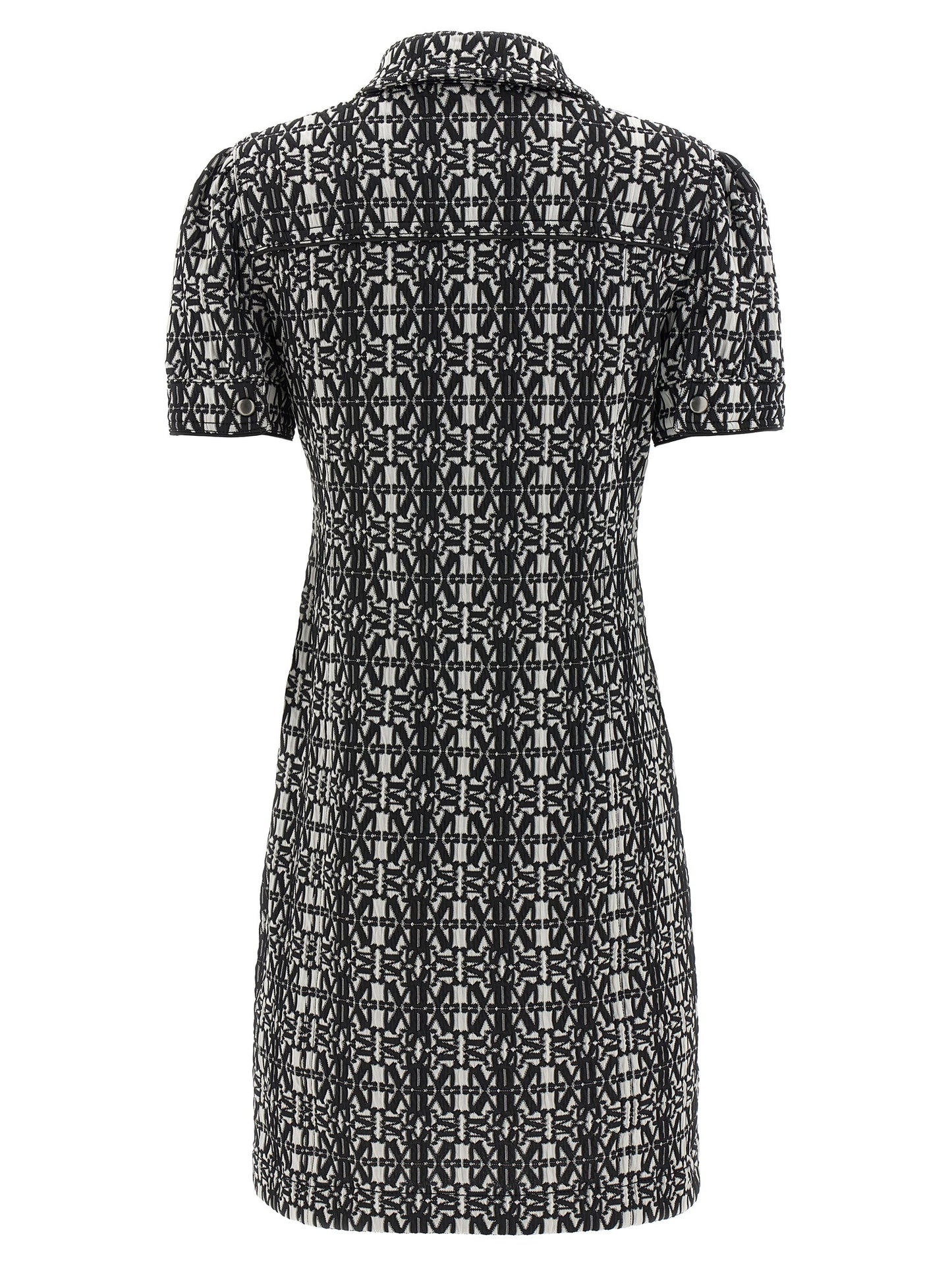 Max Mara Kurzes Zweifarben-Polyesterkleid
