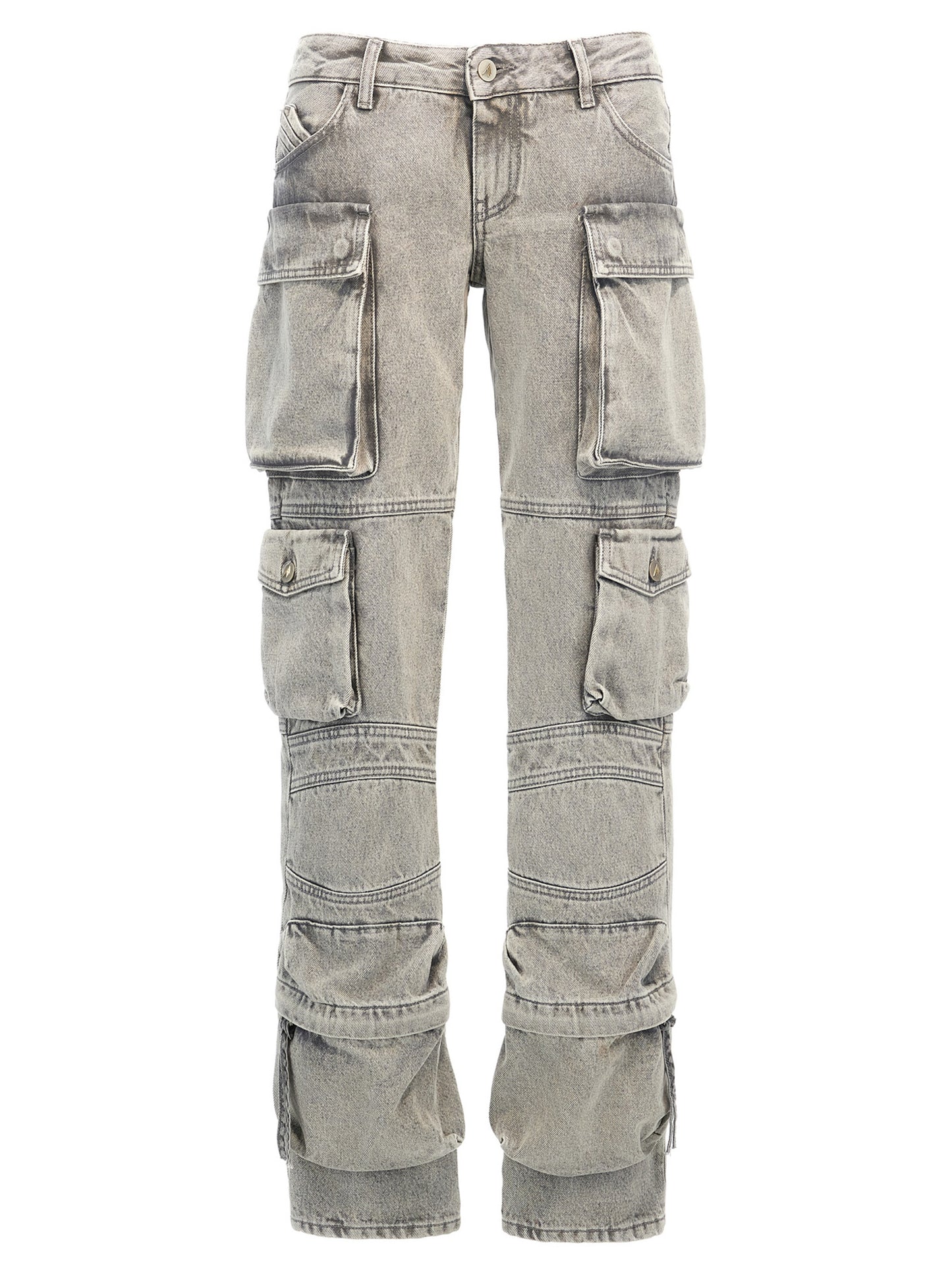 The Attico Graue Cargohose aus Baumwolle