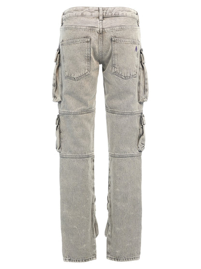 The Attico Graue Cargohose aus Baumwolle