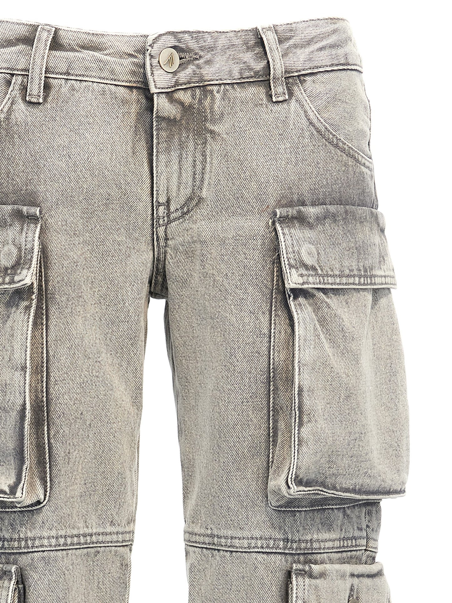The Attico Graue Cargohose aus Baumwolle