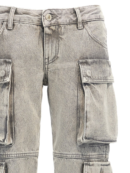 The Attico Graue Cargohose aus Baumwolle
