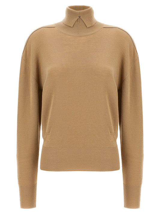 Burberry Beige Wollstrickjacke