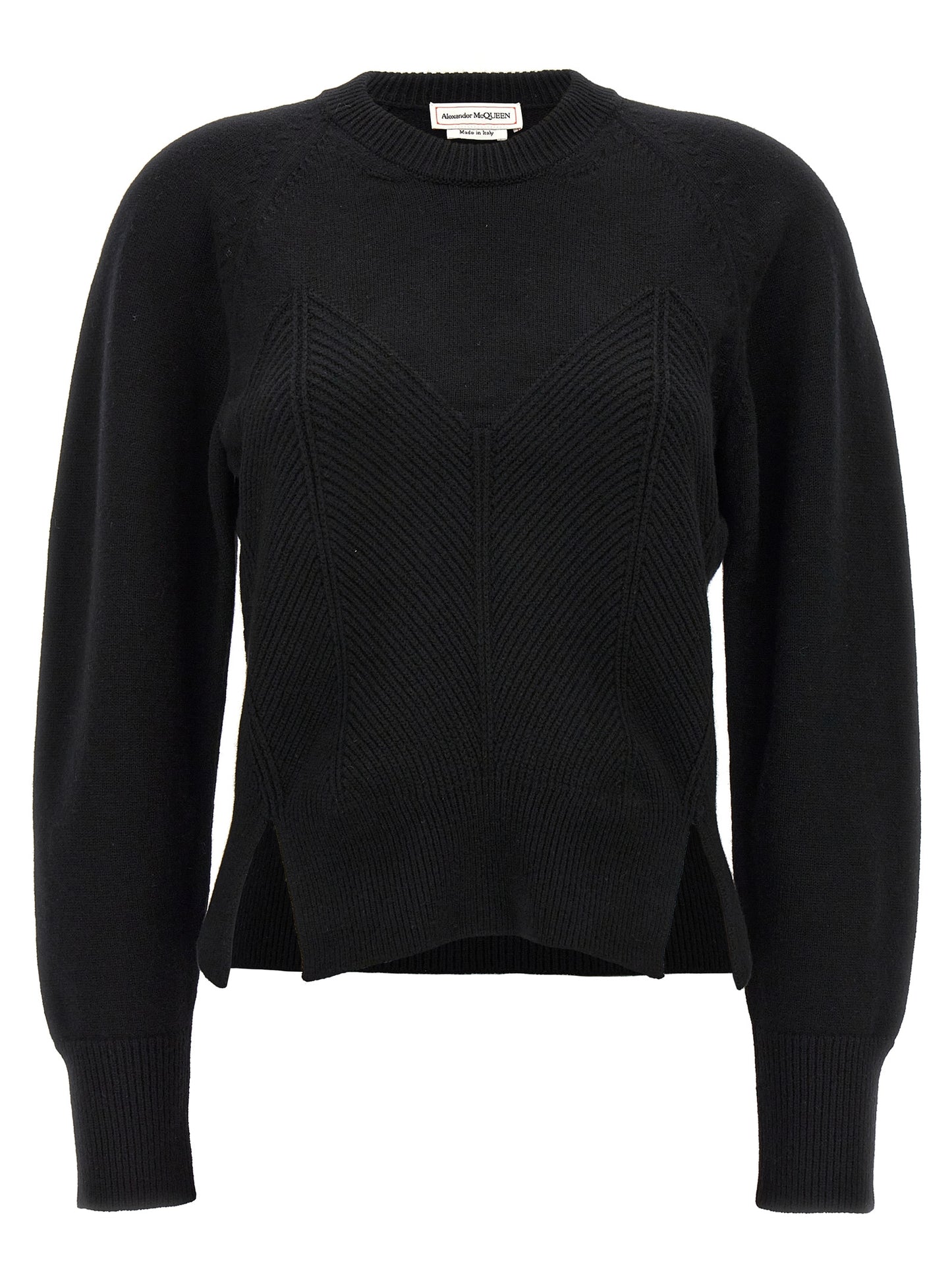 Alexander McQueen Schwarzer Wollcardigan