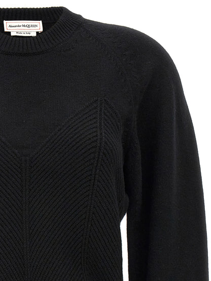 Alexander McQueen Schwarzer Wollcardigan