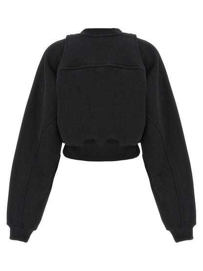 Off-White Zweifarbiger Baumwollpullover