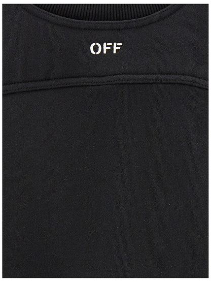 Off-White Zweifarbiger Baumwollpullover