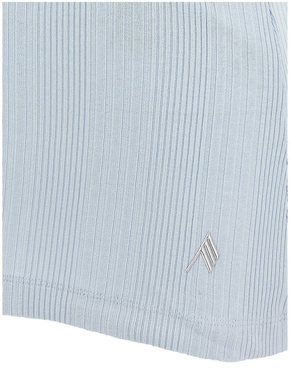The Attico Blaue Baumwoll-Tanktops