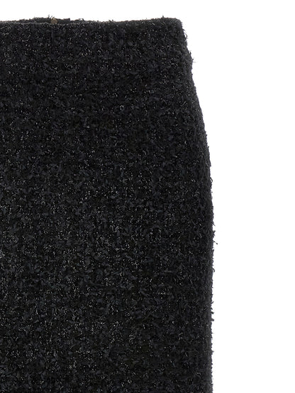 Balenciaga Schwarzer Baumwoll-Midirock