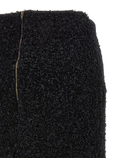 Balenciaga Schwarzer Baumwoll-Midirock