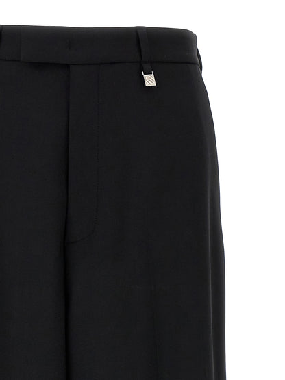 Giuseppe Di Morabito Schwarze Hose aus reiner Schurwolle