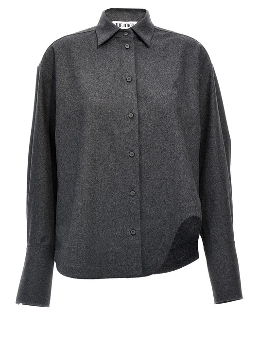 The Attico Graue Wollbluse
