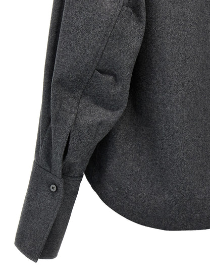 The Attico Graue Wollbluse