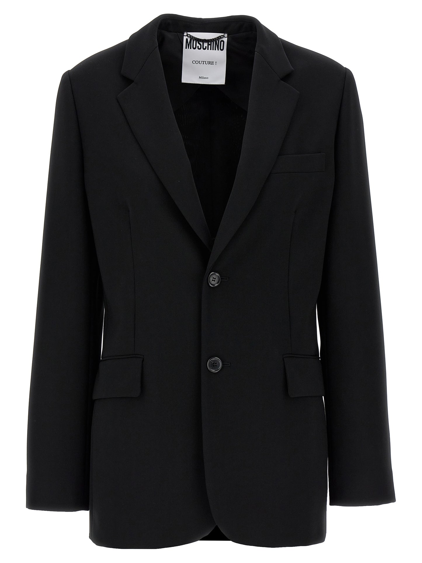 Moschino Schwarzer Blazer aus Polyester
