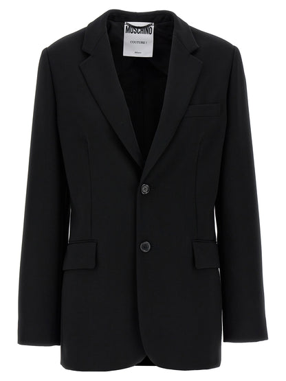Moschino Schwarzer Blazer aus Polyester