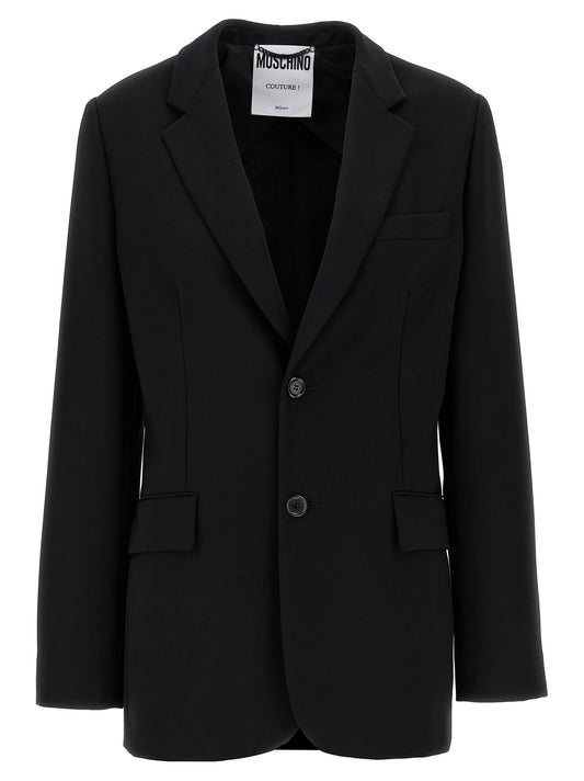 Moschino Schwarzer Blazer aus Polyester