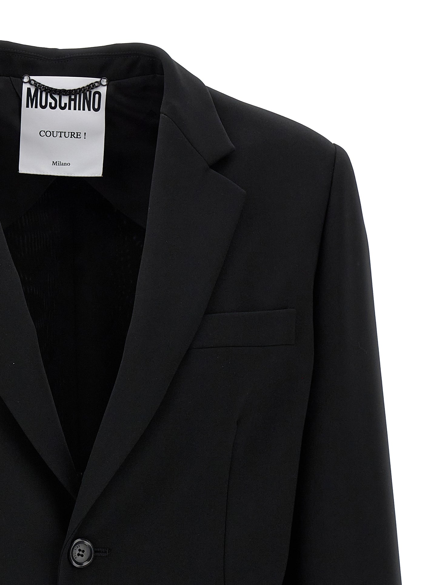 Moschino Schwarzer Blazer aus Polyester