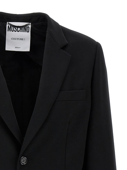 Moschino Schwarzer Blazer aus Polyester