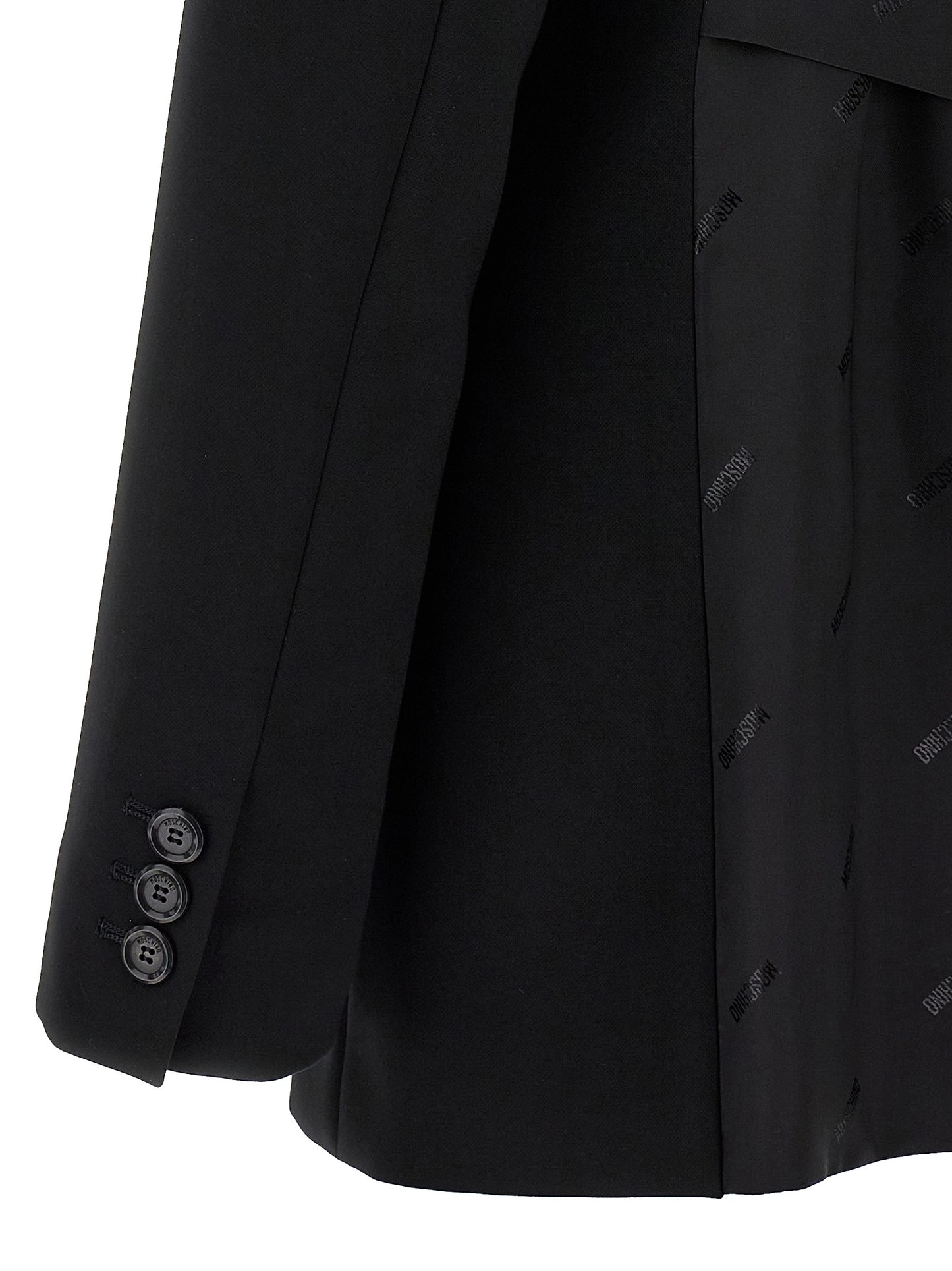 Moschino Schwarzer Blazer aus Polyester