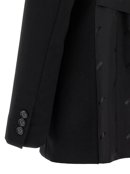 Moschino Schwarzer Blazer aus Polyester