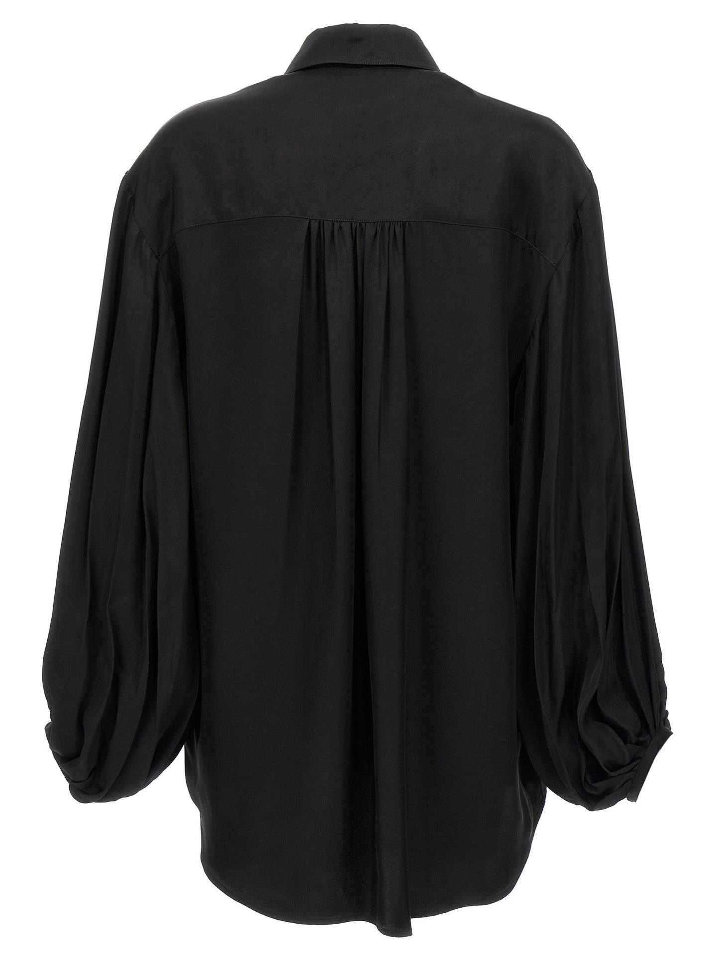 Khaite Schwarze Cupro-Bluse